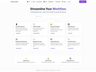MegaTools — Free Online Tools screenshot 1