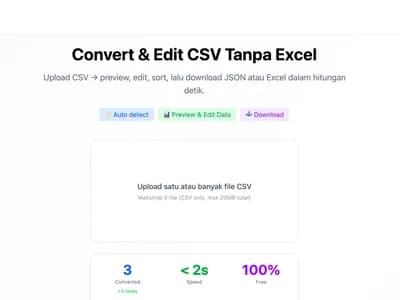 InstantCSV - Convert CSV ke JSON & Excel screenshot 1