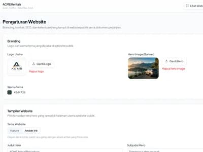 Mokuweb — Platform Website Rental & Tur Profesional screenshot 1