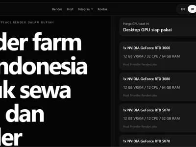 RenderLoka | Render Farm 3D & Sewa GPU Render Indonesia screenshot 1