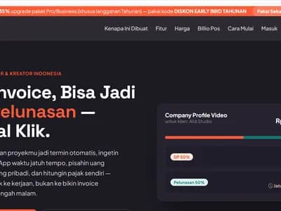 Billio — Invoice, DP/Termin & Pengingat Otomatis untuk Freelancer screenshot 1