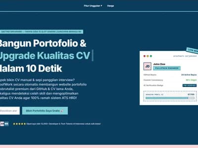 ProofWork.id | Personal Branding & Hub Karir Berbasis AI screenshot 1