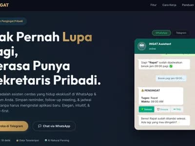 INGAT — Bot Reminder AI WhatsApp & Telegram IndonesiaI screenshot 1