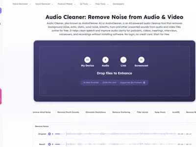 AI Audio Cleaner - Background Noise Remover Free screenshot 1